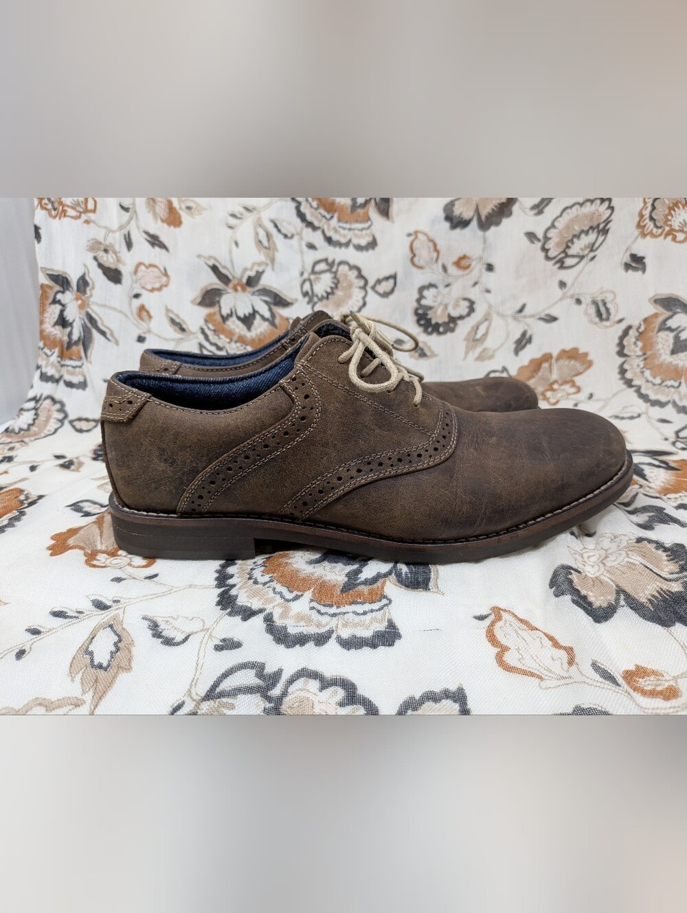G.H. Bass & Co. Brown Leather Wingtip Derby Shoes
